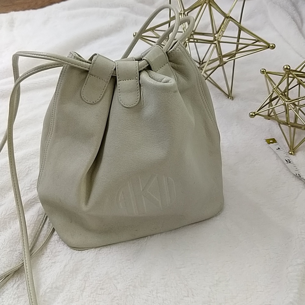 Vintage Anne Klein leather bucket crossbody purse